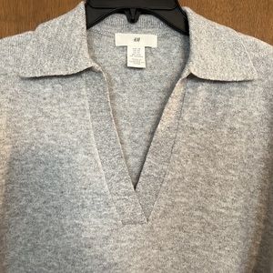EUC H&M Grey Wool Blend Cropped Sweater Size XS
